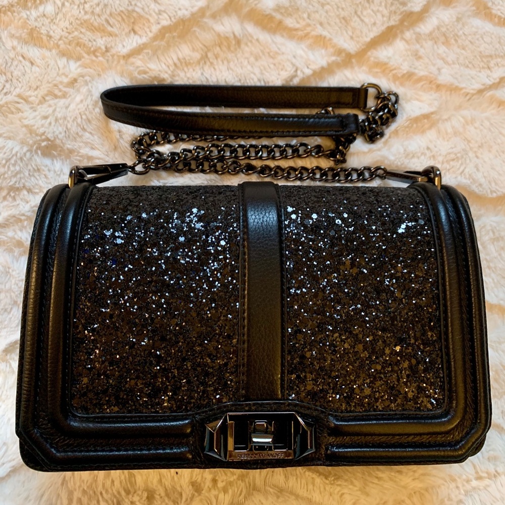 Rebecca Minkoff Glitter Sequin Love Crossbody